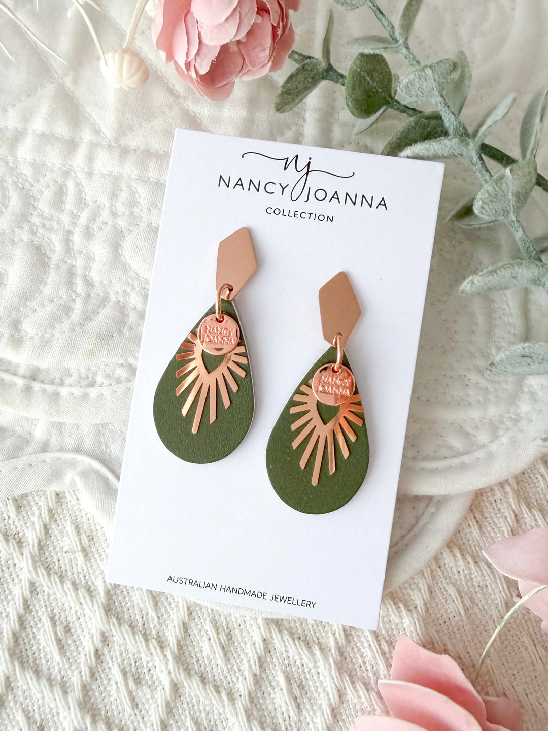 Mini Olive Glow Teardrops Nancy Joanna