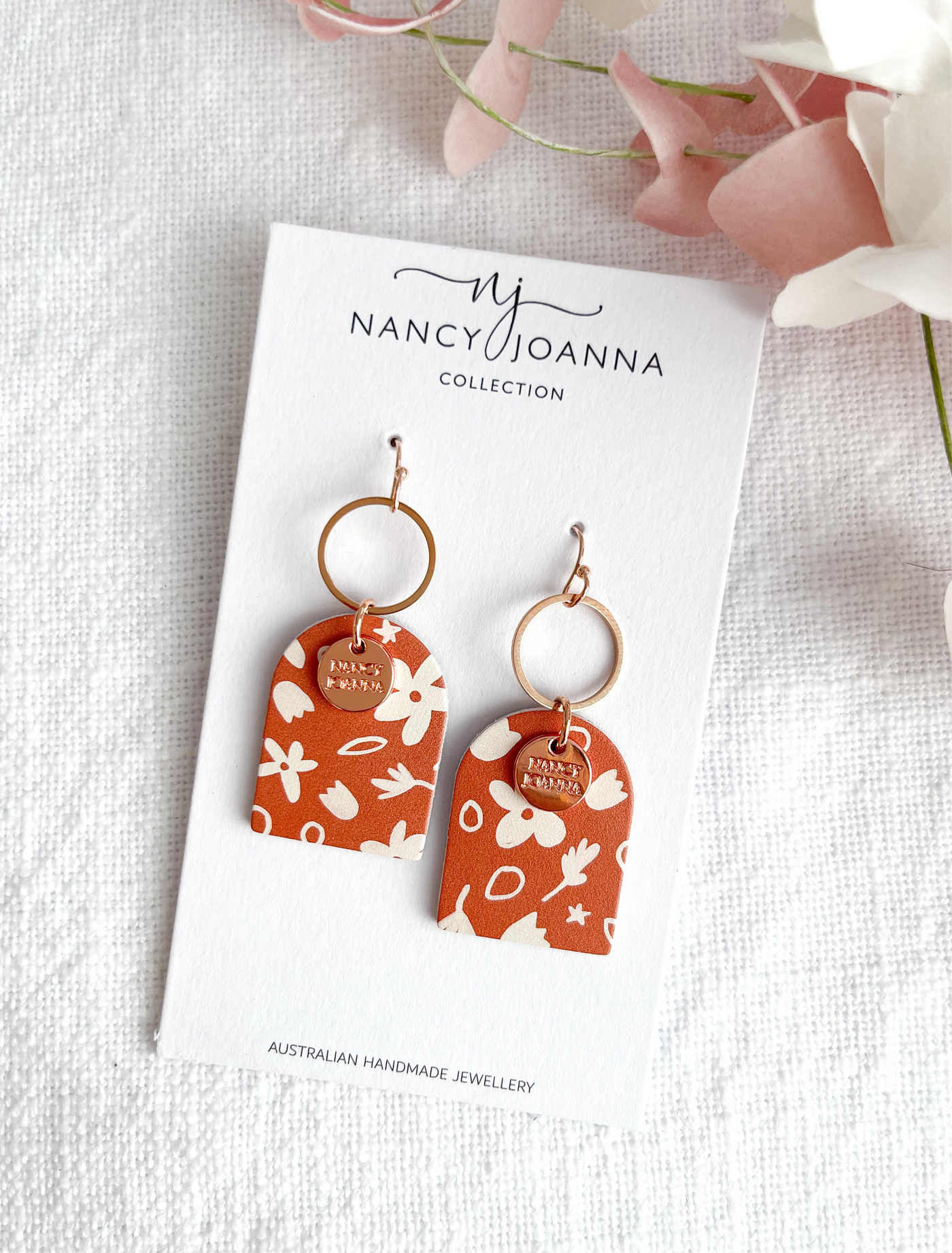 Terracotta Joy Arch Drops Nancy Joanna