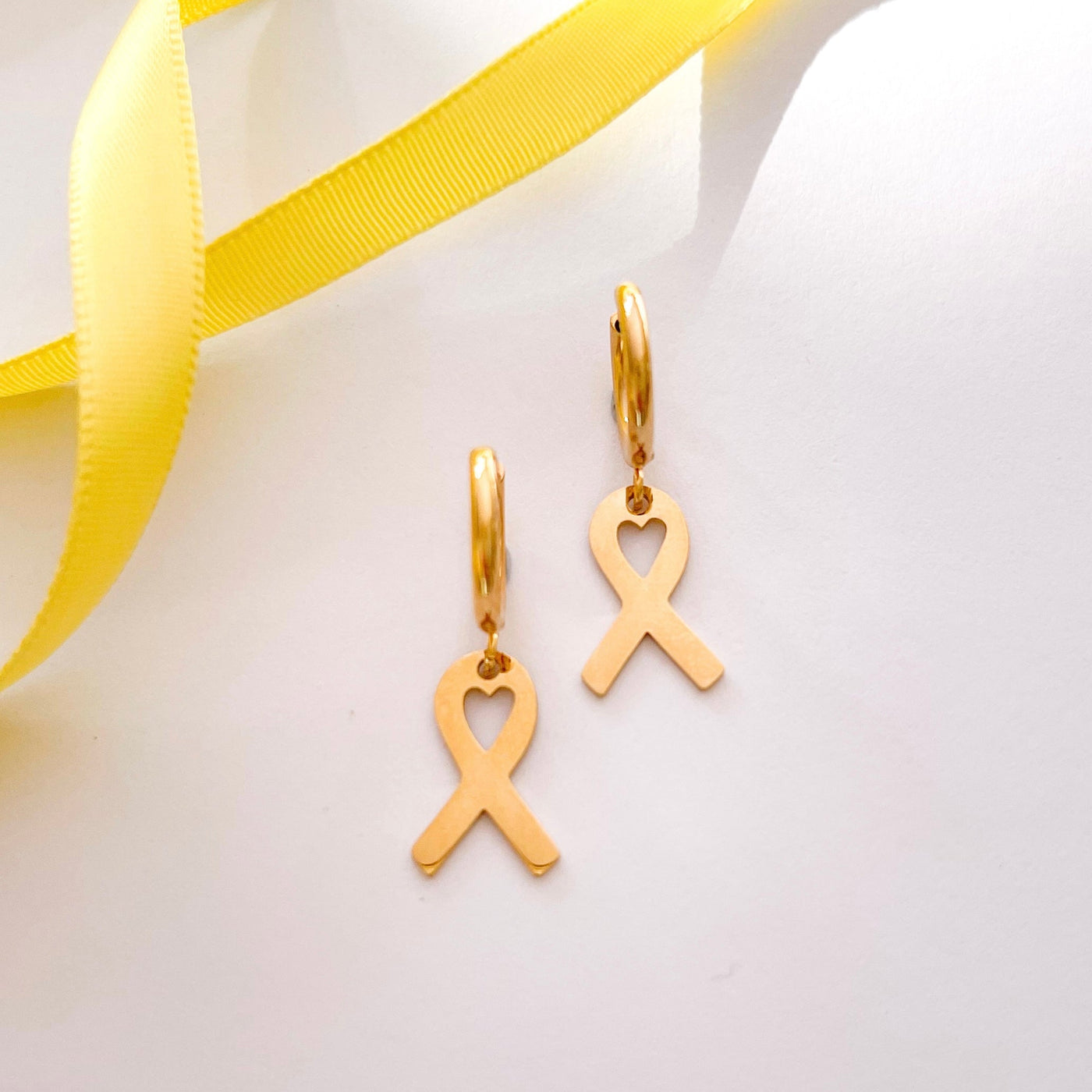 Childhood Cancer Gold Ribbon Hoops Nancy Joanna