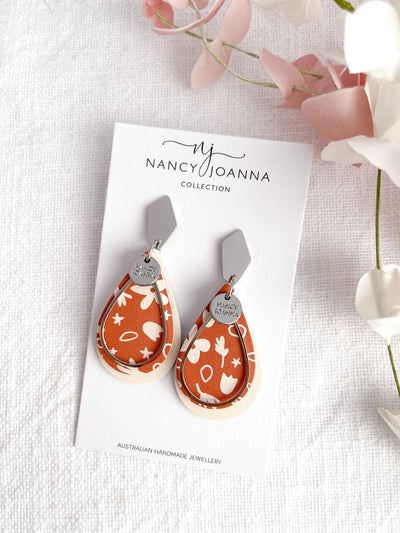 Terracotta Joy Double Layered Teardrop Nancy Joanna