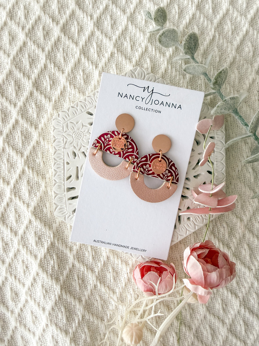 Vintage Merlot Half Round Drops