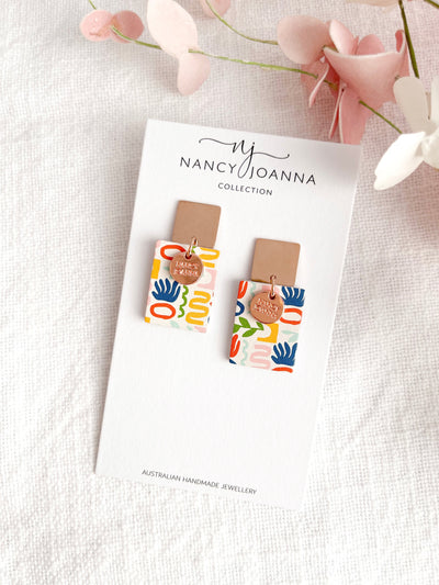 Mini Fiesta Charm Rectangle Drops Nancy Joanna