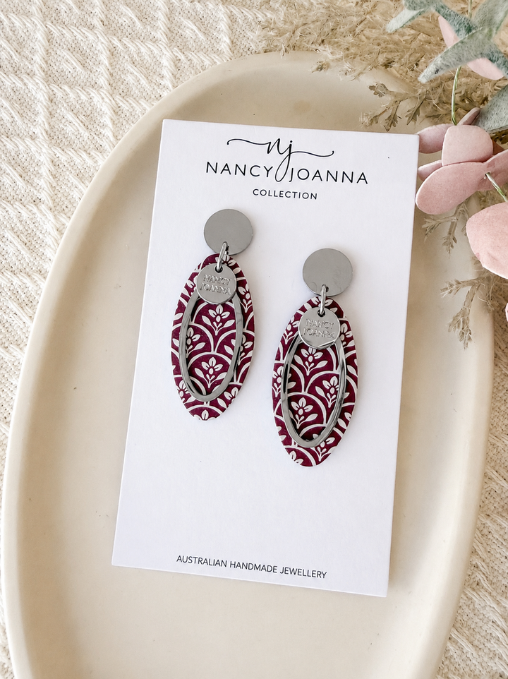 Vintage Merlot Oval Drops