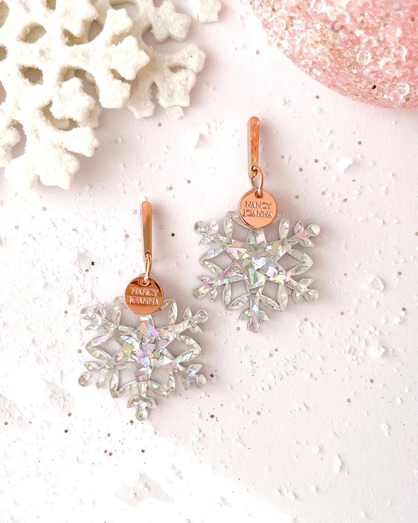 White Let it Shimmer this Christmas Nancy Joanna