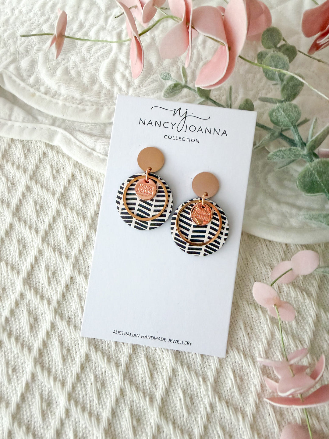 Mini Coastal Lines Round Drops Nancy Joanna