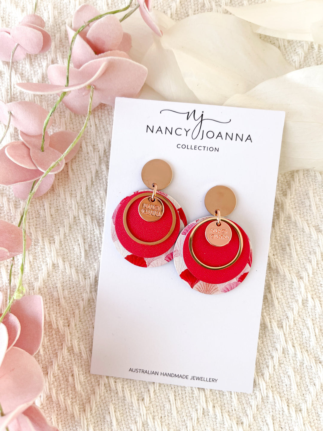 (Copy) Natalia Navy Floral Double Round Nancy Joanna