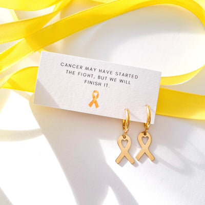 Childhood Cancer Gold Ribbon Hoops Nancy Joanna