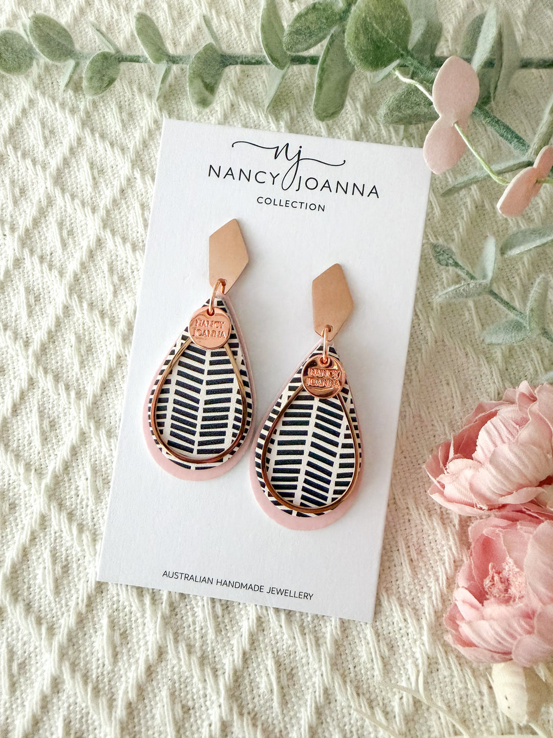 Coastal Lines Double Layered Teardrop Nancy Joanna