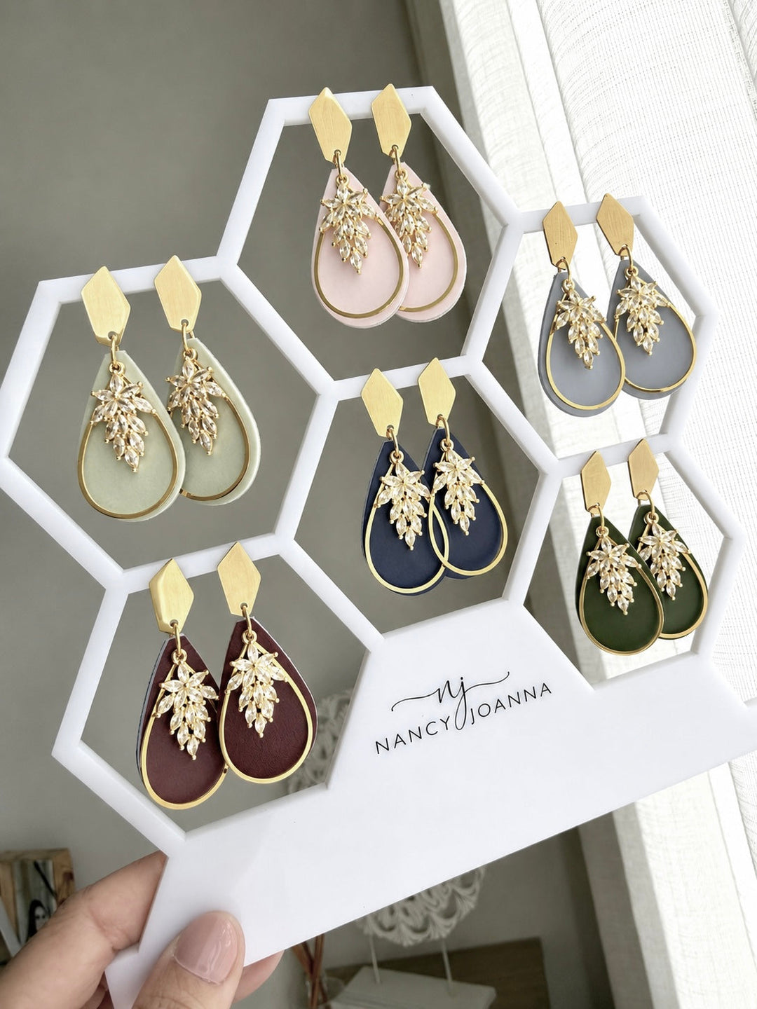 Mini Sapphire Kiss Luxe Teardrops Nancy Joanna