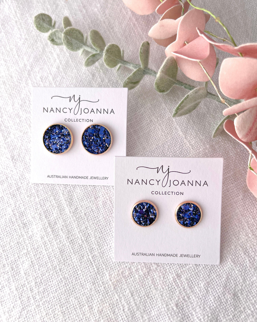 Sapphire Sparkle Studs Nancy Joanna