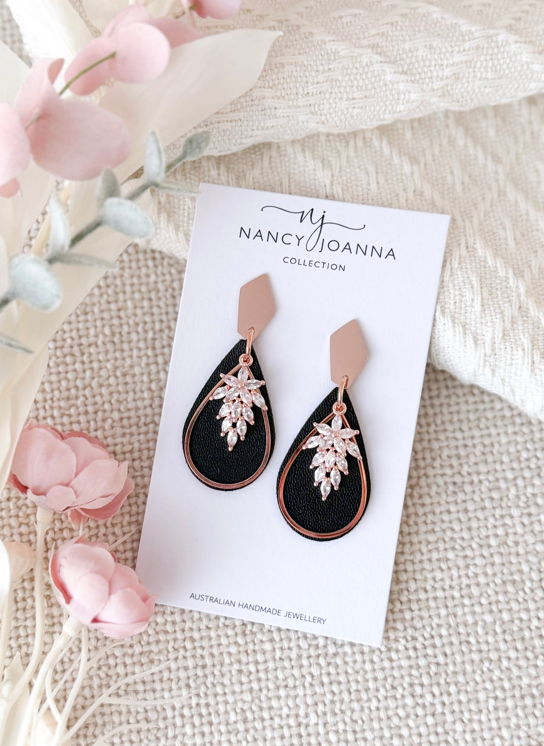 Mini Black Luxe Teardrops