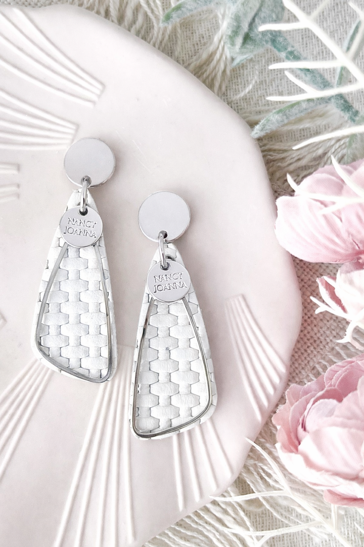 MINI White Textured Side Drops Nancy Joanna