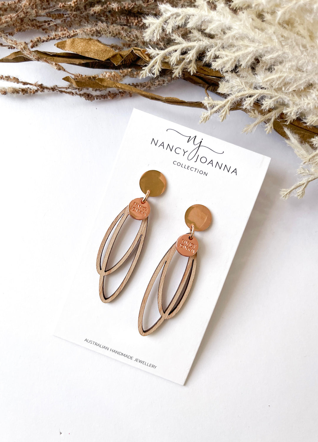 Wooden Angel Earrings Nancy Joanna