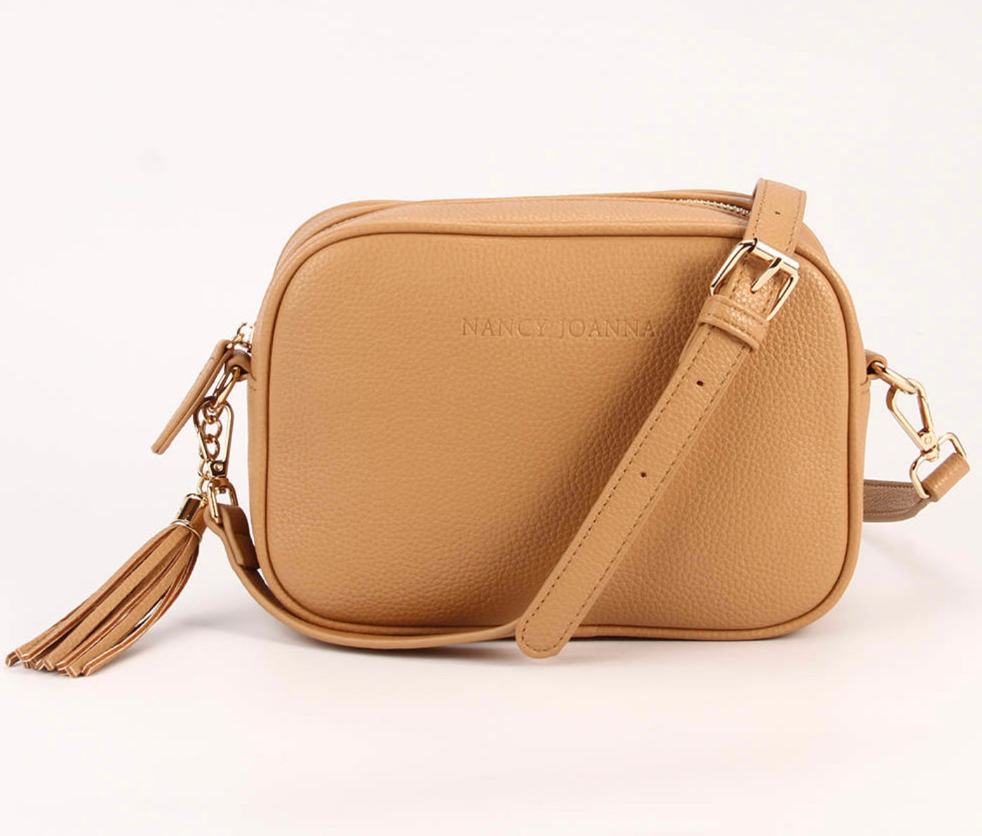 TAN CROSSBODY BAG GUITAR STRAP Nancy Joanna
