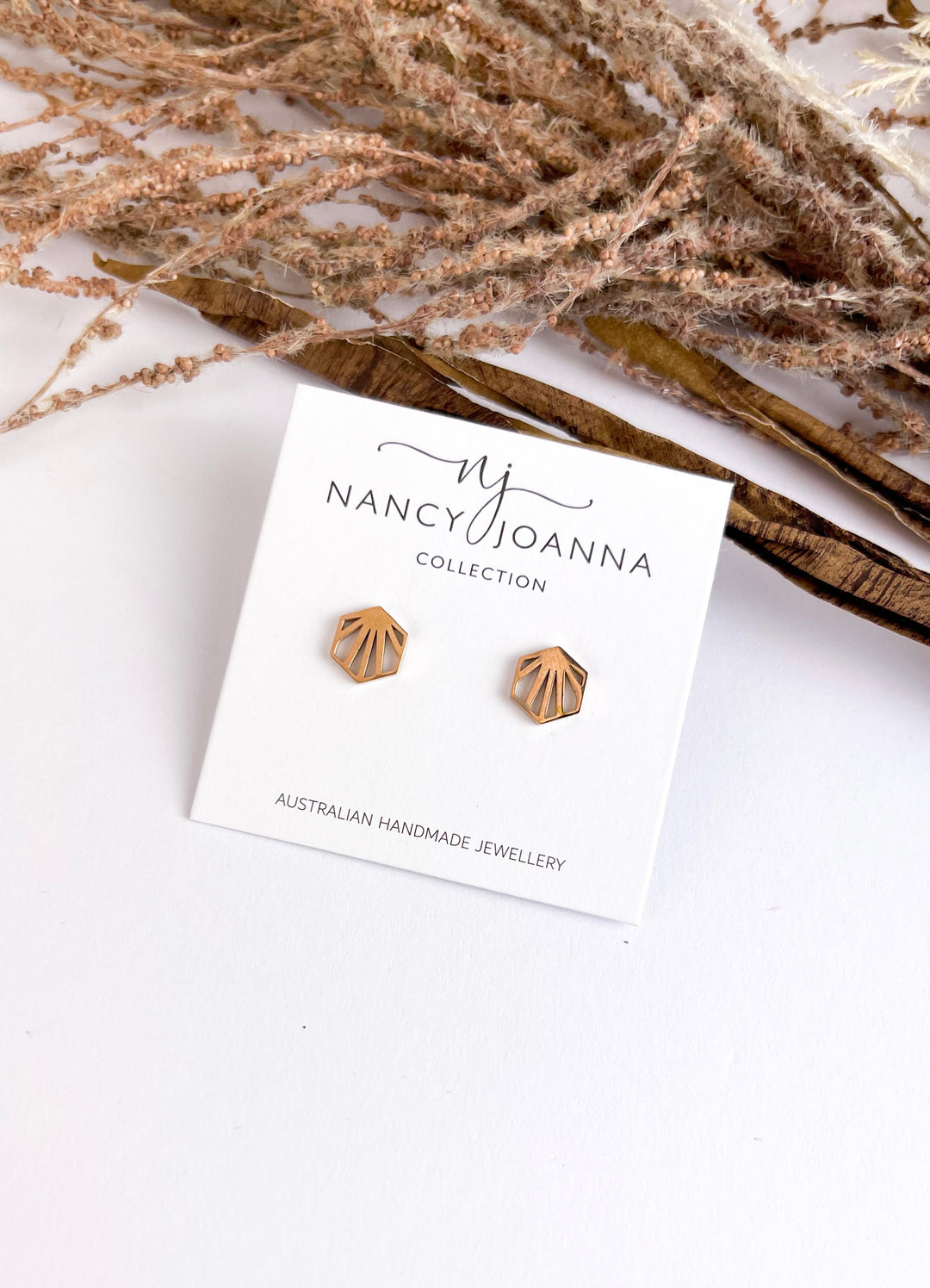 MINI Hexagon Studs Nancy Joanna