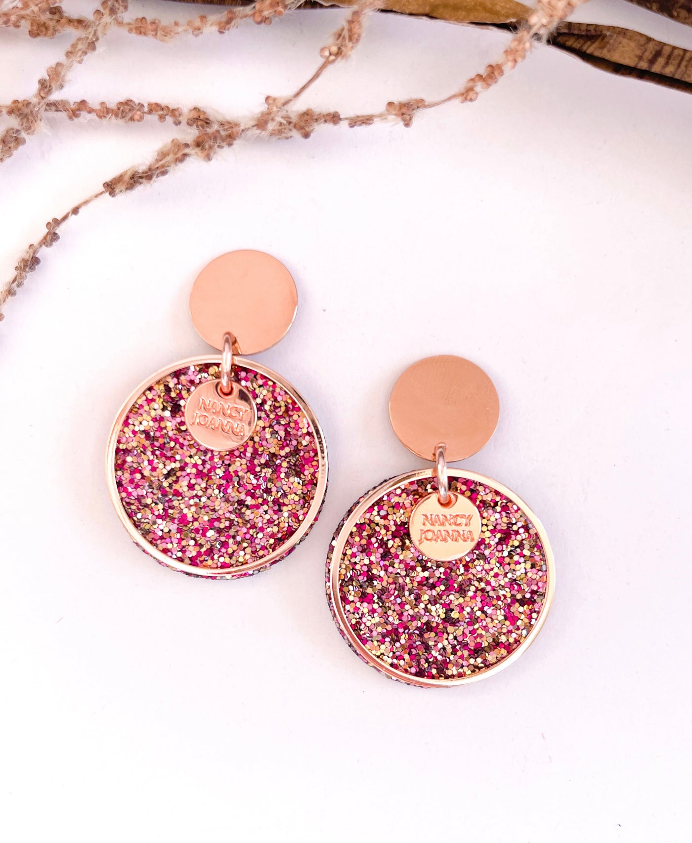 Deep Plum Round Drops Nancy Joanna