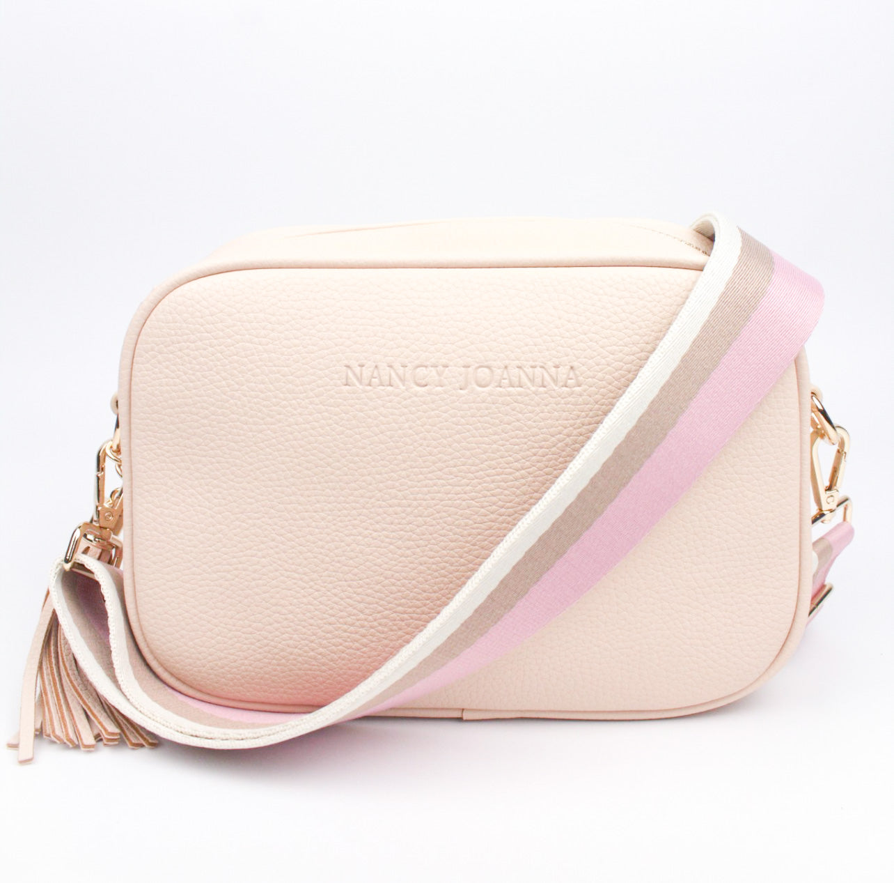 CREAM CROSSBODY BAG & GUITAR STRAP Nancy Joanna