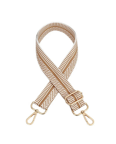 BROWN HALF ZIGZAG CROSSBODY STRAP Nancy Joanna