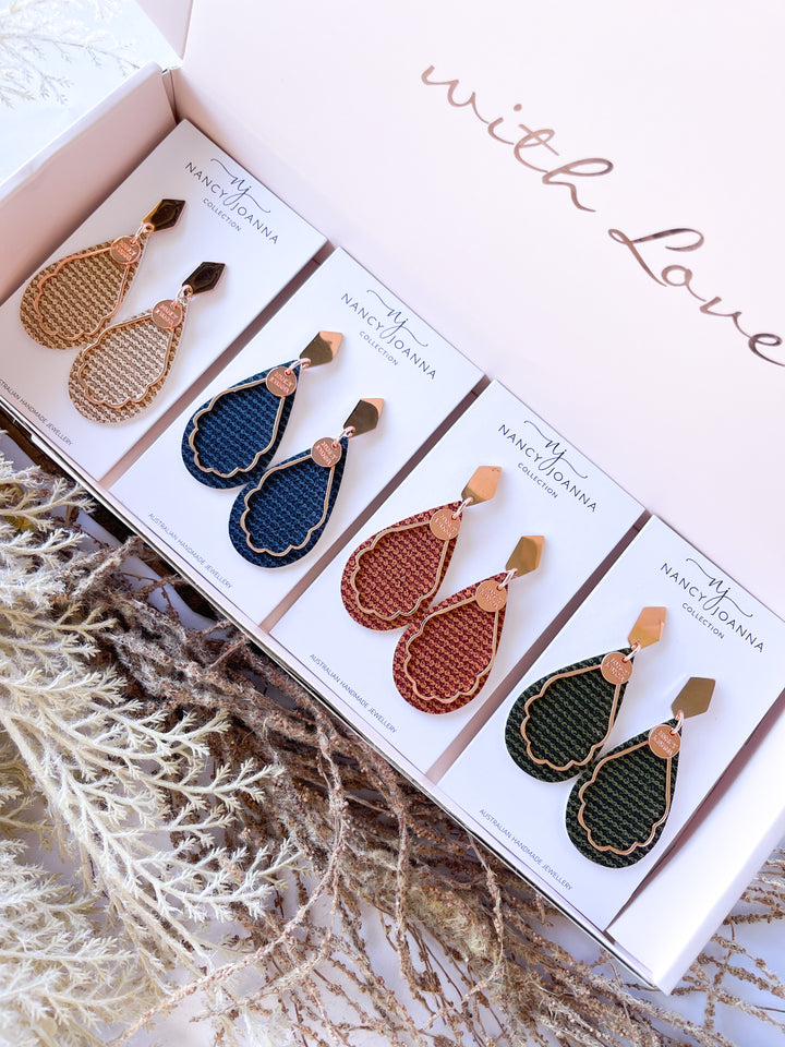 Natural Tone Textured Teardrops Nancy Joanna